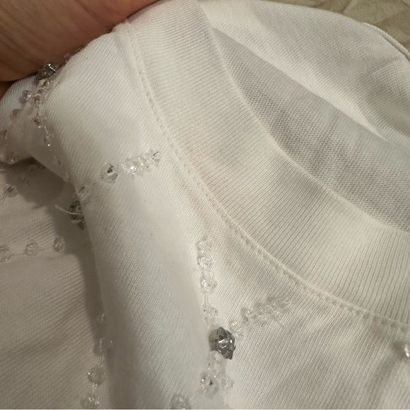 J crew Relaxed lattice-embellished cropped T-shirt - Picture 3 of 3